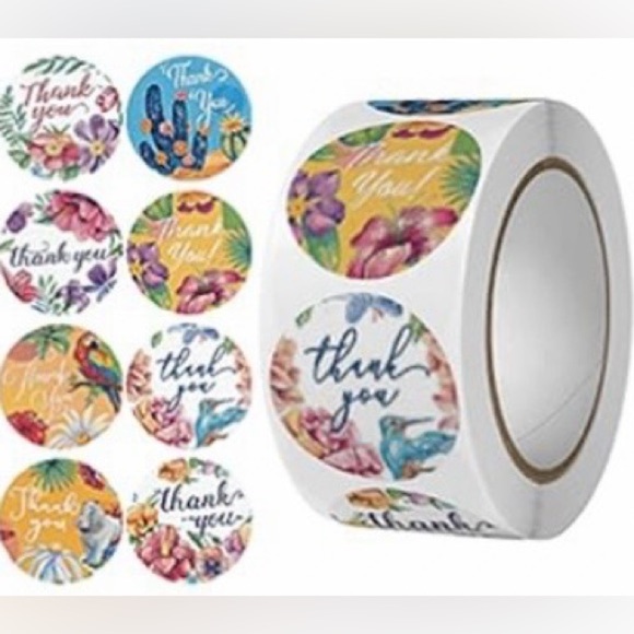 Thank You Stickers Roll 500 COUNT ROLL - RANDOM ROLL - Picture 9 of 11